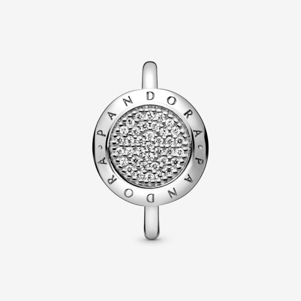 Pandora Logo Pavé Ring Silver 915 With Cubic Zirconia
