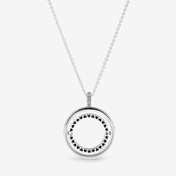 Necklace Silver 925 With Cubic Zirconia , Pandora Spinning Logo