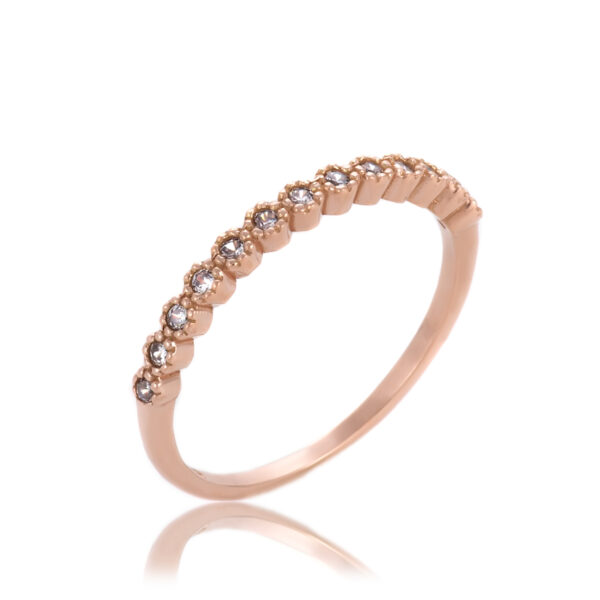 Ring Rose Gold 14K With Cubic Zirconia