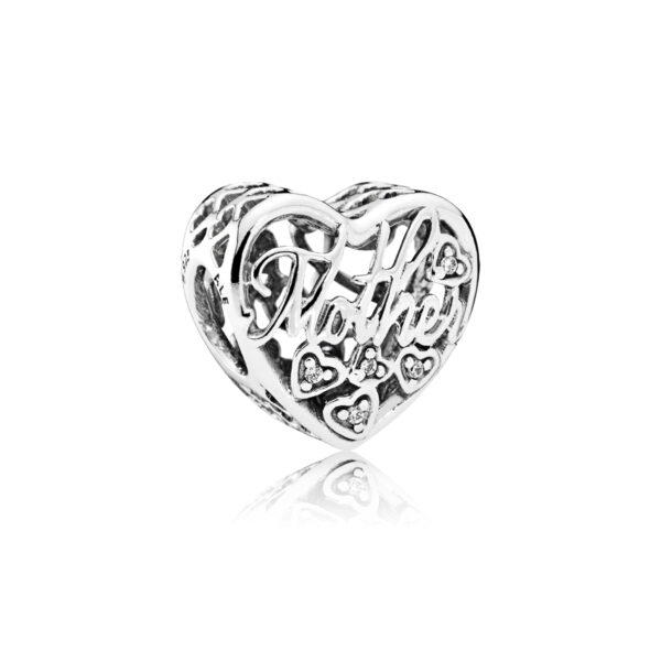 Charm Silver 925, With Cubic Zirconia, Mother And Son