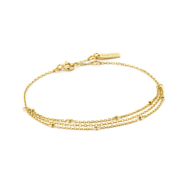 Bracelet Silver 925 Yellow Gold Plated 14K, Draping Swing