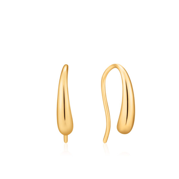 Earrings Silver 925 Yellow Gold Plated, Luxe Hook