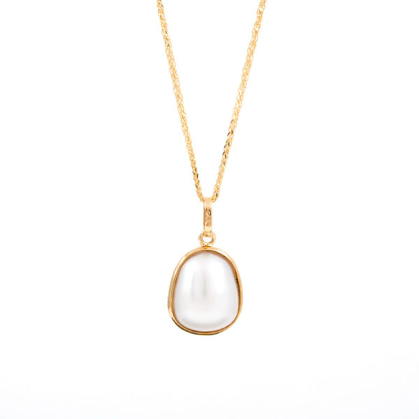Pendant Yellow Gold K14 With Cultivated Freshwater Pearl
