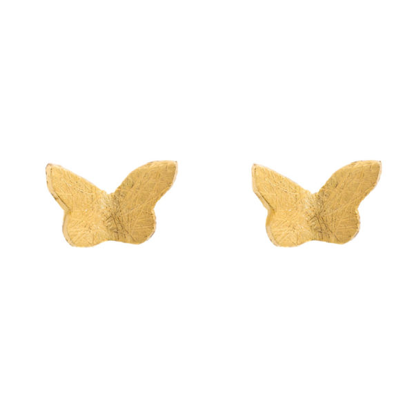 Earrings Yellow Gold 14K, Butterfly