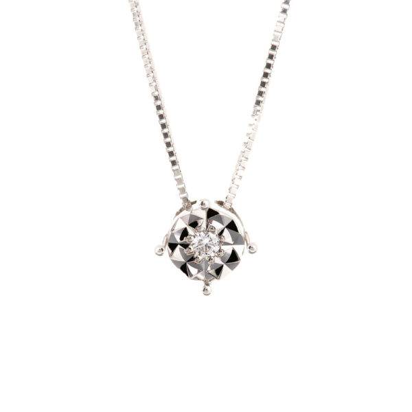 Necklace White Gold 18K With Diamonds