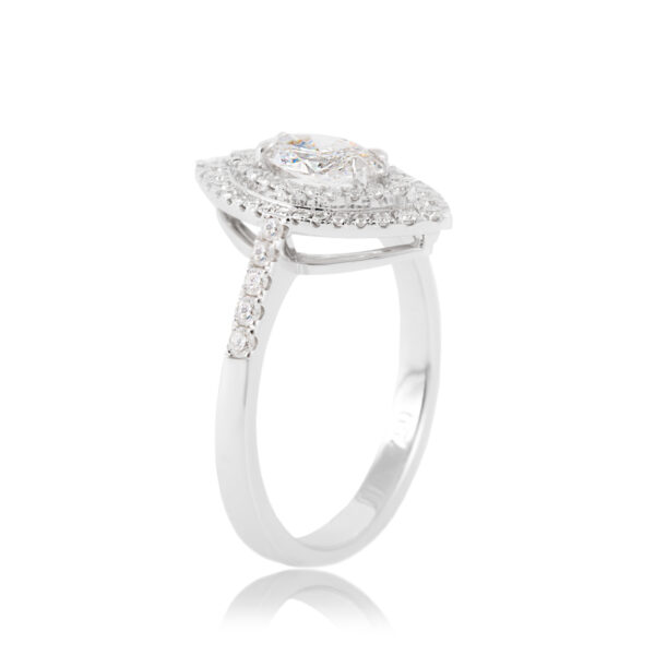 Ring White Gold 18K With Diamond, Solitaire