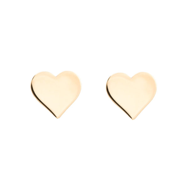 Childrens Earrings Yellow Gold K14 , Heart