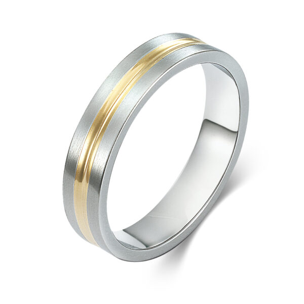 Wedding Ring White And Yellow Gold K14