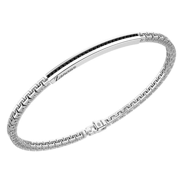 Bracelet Silver 925 With Ruthenium And Spinel