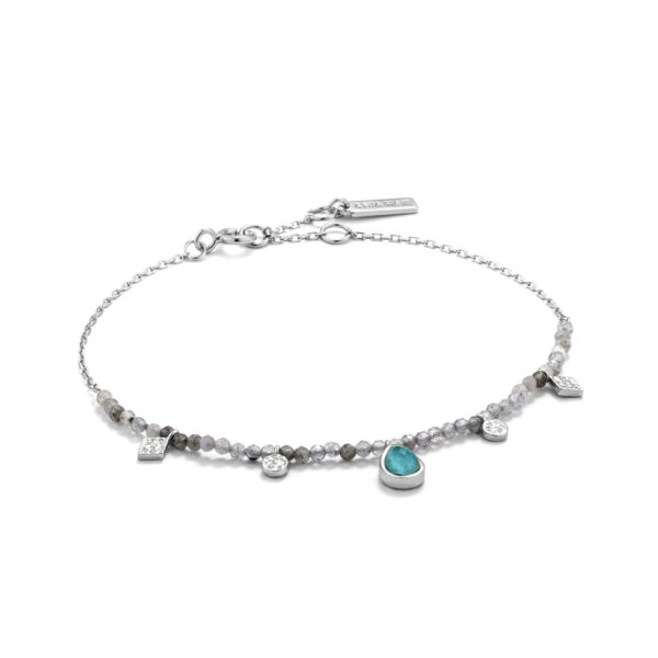 Bracelet Silver 925 With Turquoise And Labradorite