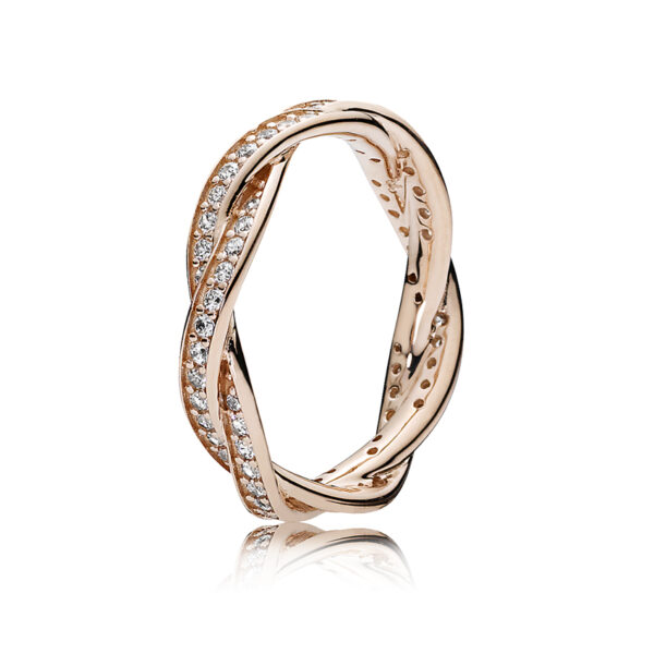 Ring Pandora Rose With Cubic Zirconia, Twist Of Fate