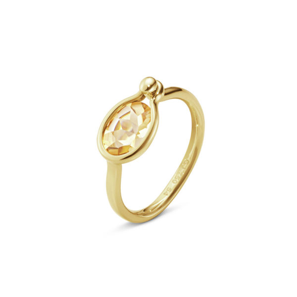 Δαχτυλίδι Savannah Κίτρινο Χρυσό Κ18 Με Πολύτιμο Λίθο Κιτρίνη