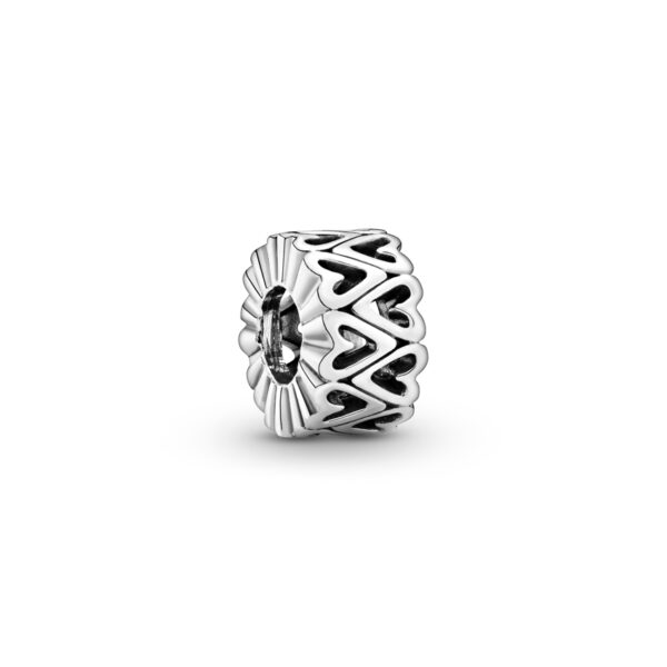 Spacer Silver 925, Openwork Freehand Heart