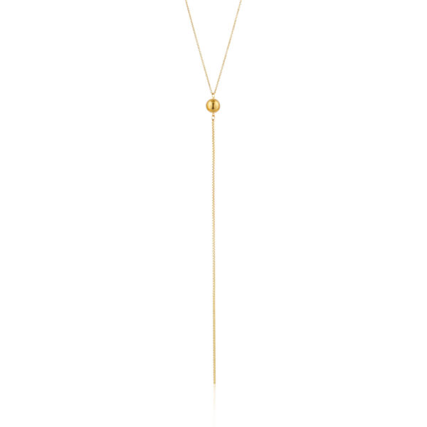 Necklace Silver 925 Yellow Gold Plated , Orbit Y