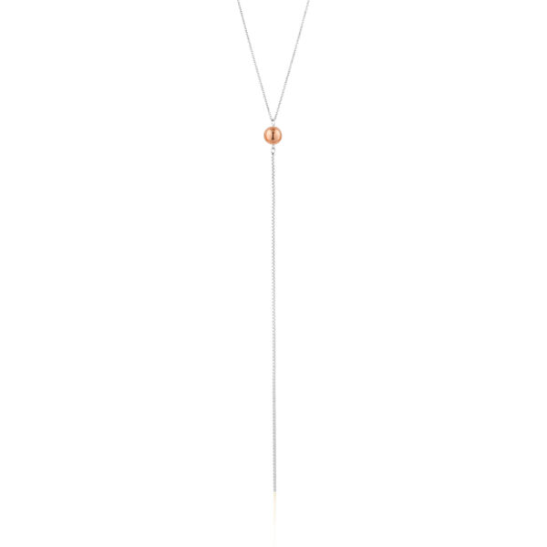 Necklace Silver 925 Rose Gold Plated , Orbit Y