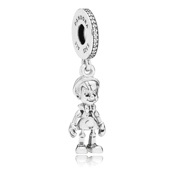 Charm Dangle Silver 925 With Cubic Zirconia, Disney Pinocchio