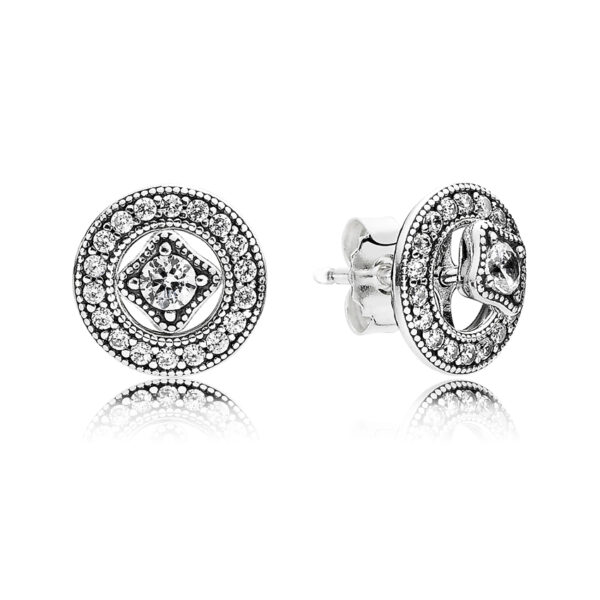 Earrings Silver 925 With Cubic Zirconia, Vintage Allure