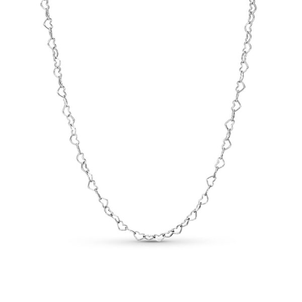 Chain Necklace Silver 925, Joined Hearts