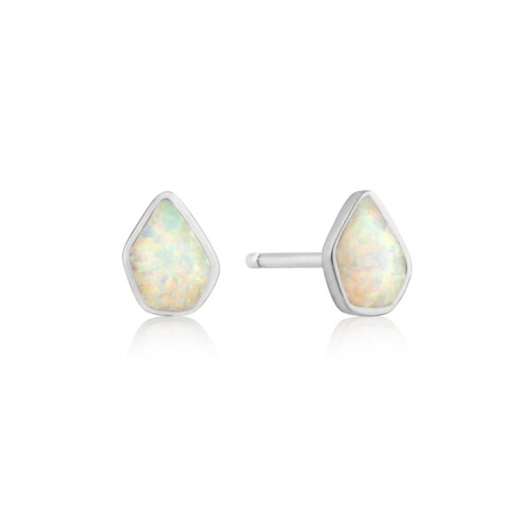 Opal Stud Earrings Silver 925