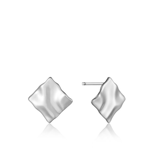 Earrings Silver 925, Crush Mini Square