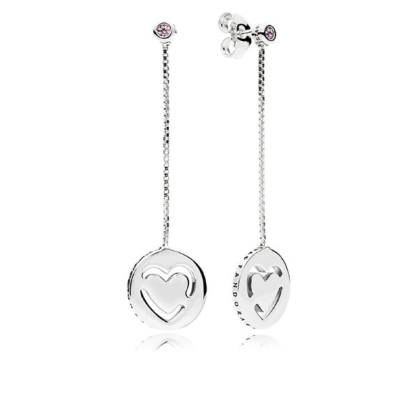 Earrings Silver 925 With Cubic Zirconia, Pure Love